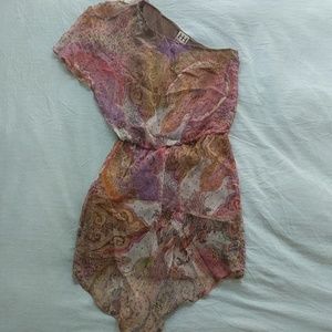 Haute Hippie one shoulder gypsy dress